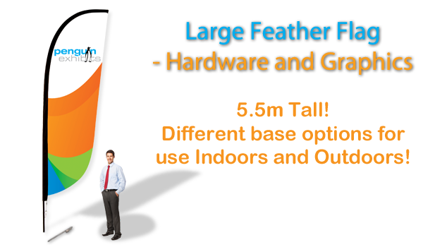 Large Feather Flag - Hardware and Graphics (single-side)