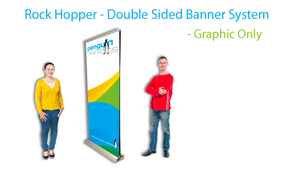 Rock Hopper Double-Sided Roll-Up Banner Stand - Graphics Only