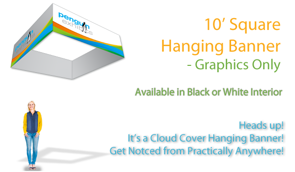 10ft Square Cloud Cover - Graphics Only (black interior)