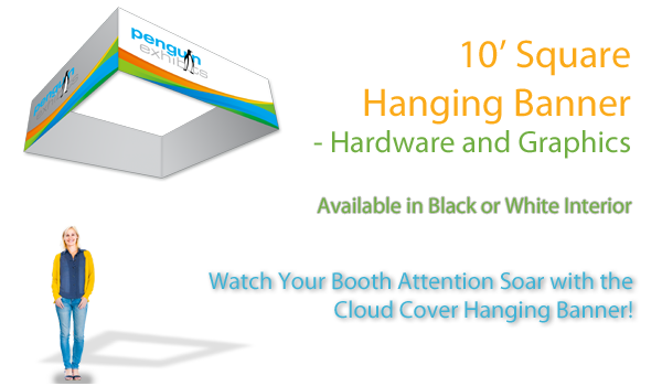 10ft Square Cloud Cover - Hardware and Graphics (black interior)