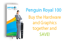 Royal 100 Roll-Up Banner Stand 39.4" X 79" - Hardware and Graphics