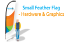 Small Feather Flag - Hardware and Graphics (single-side)