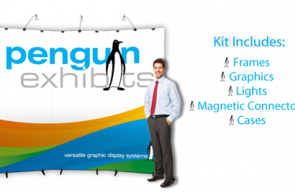 8' Penguin Mural Kit With Hardware and Graphics