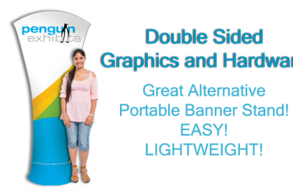 Arc Fabric Stand - Hardware and Double Sided Graphics