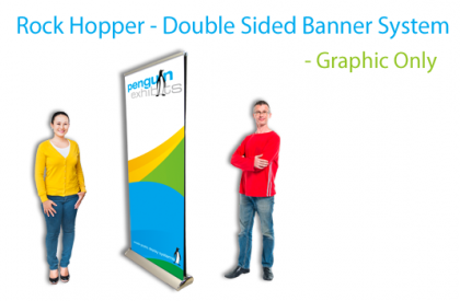 Rock Hopper Double-Sided Roll-Up Banner Stand - Graphics Only