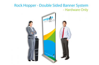 Rock Hopper Double-Sided Roll-Up Banner Stand - Hardware Only