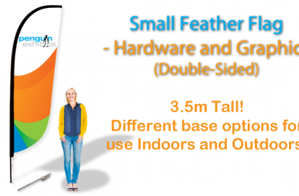 Small Feather Flag - Hardware and Graphics (double-sided)