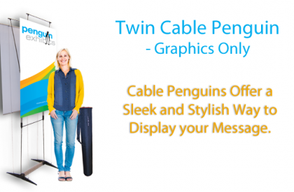 Twin Graphic Cable Penguin 27.5" X 86.25" Graphics Only