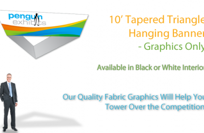 10ft Tapered Triangle Cloud Cover Graphics Black